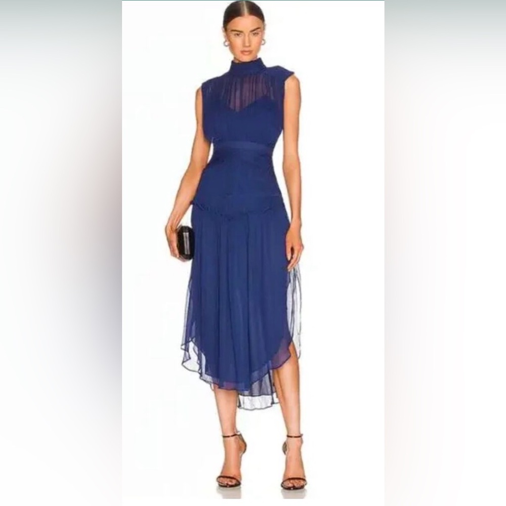 Shona Joy Navy Midi Dress